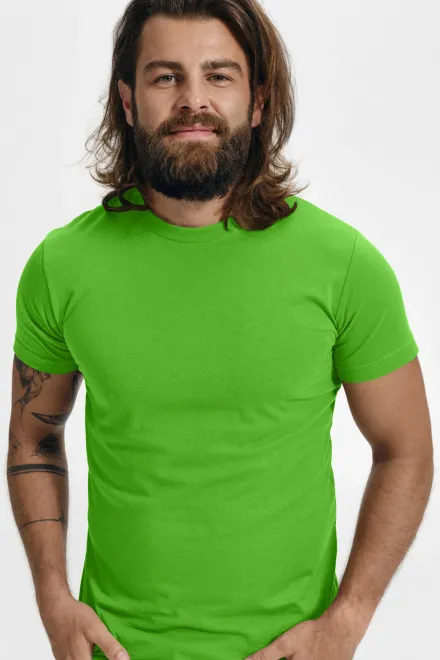 Mænds moderigtige T-shirt, æblegrøn
