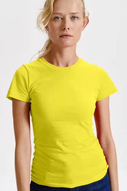 Maglietta classica da donna, limone giallo