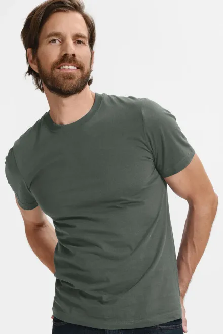 Miesten klassinen t-paita, tumma liuskekivi