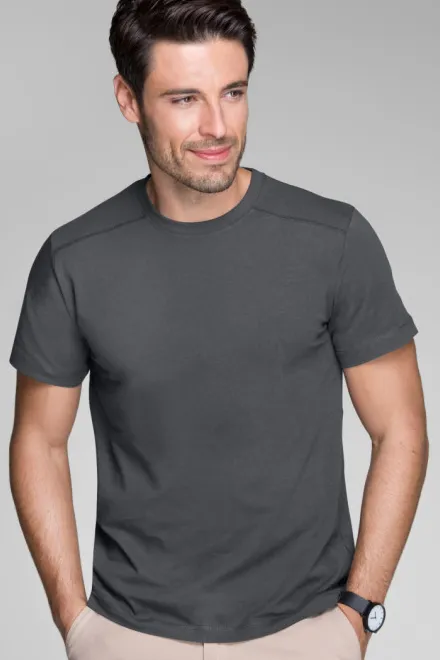 Miesten koristeltu T-paita, vaaleanharmaa
