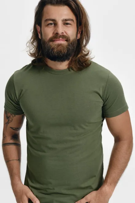 Modieus T-shirt voor heren, khaki