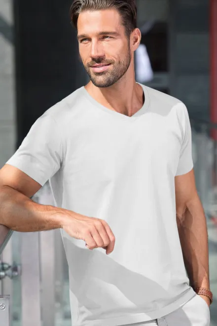 Nauwsluitend T-shirt voor heren, witte