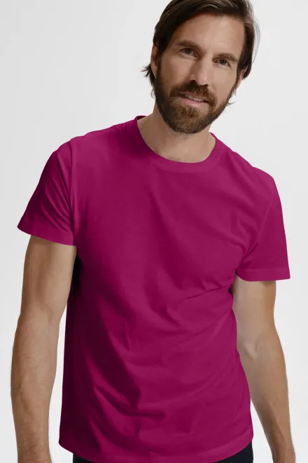 Pánské triko jednoduché, fuchsia red