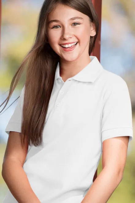 Polo pour enfants, blanche