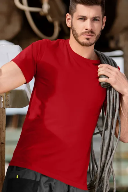 Robustes Herren T-Shirt schwerer, rot