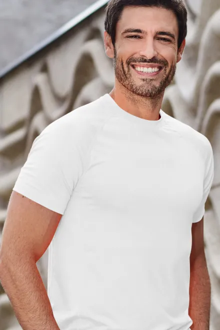 Sport-T-Shirt für Herren, weiß