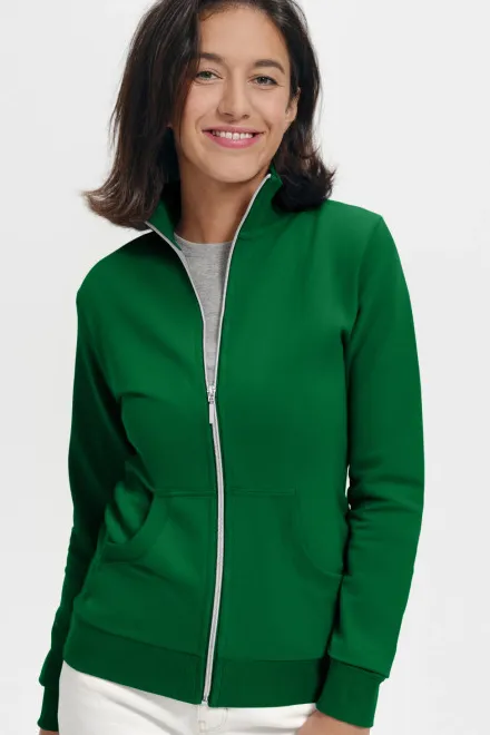 Sweat femme sans capuche, herbe verte