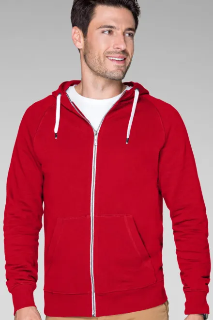 Sweat homme contrasté à capuche, formula red