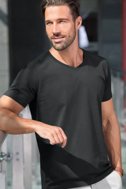 T-shirt attillata da uomo, grigio ebano