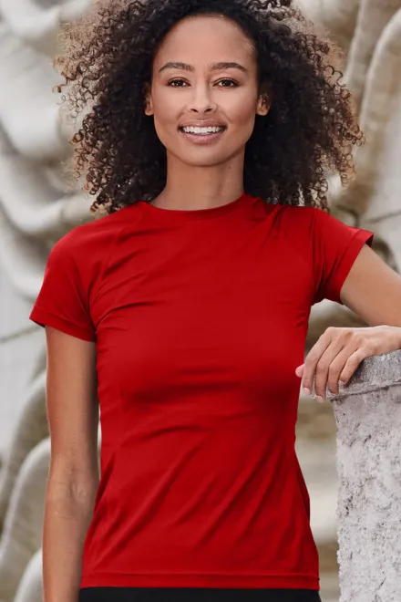 T-shirt femme pour le sport, rouge