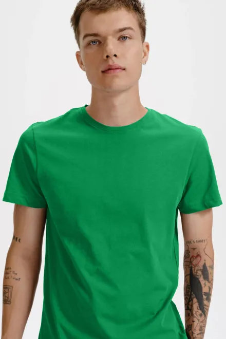 T-shirt homme en coton bio, herbe verte