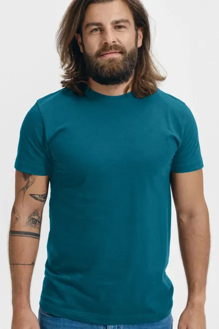 T-Shirt mit höherem Gewicht Unisex, petrol blue