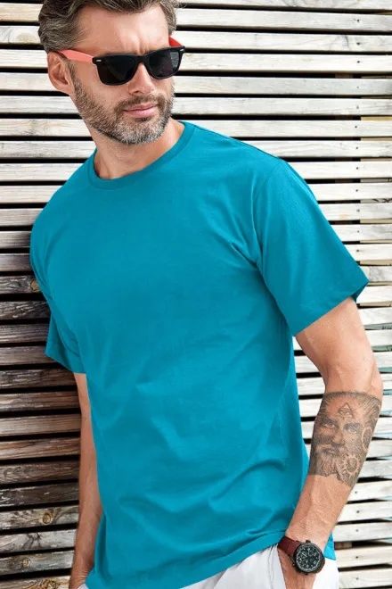 T-Shirt mit kurzen Ärmeln, türkis