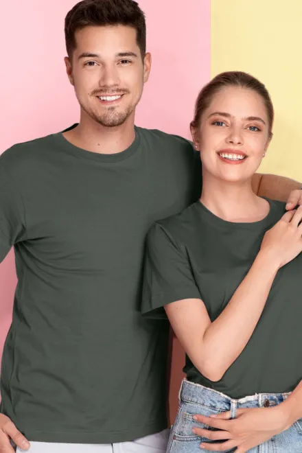 T-Shirt mit kurzen Ärmeln, dunkler Schiefer