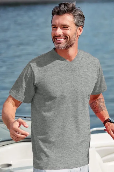 T-Shirt mit kurzen Ärmeln, mittleres Gewicht, dunkelgrauer Marmor