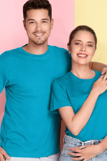 T-Shirt mit kurzen Ärmeln, türkis
