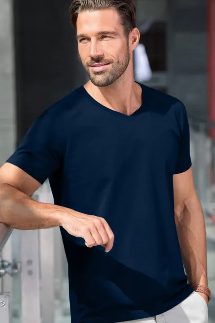 T-shirt moulant homme, bleu foncé