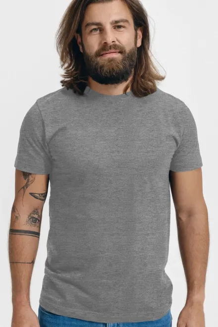 T-shirt unisexe plus épais, marbre gris foncé