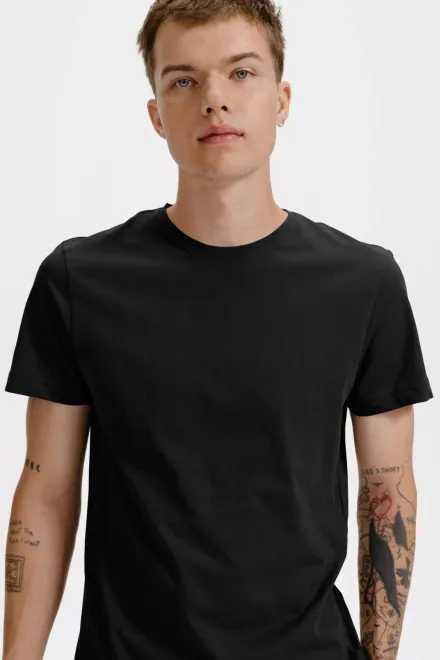 T-shirt van biologisch katoen voor heren, zwart
