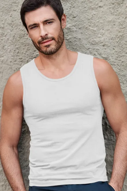 Tank top męski, biały