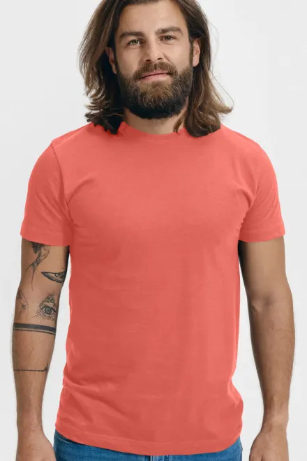 Tričko vyšší gramáže unisex, korálová