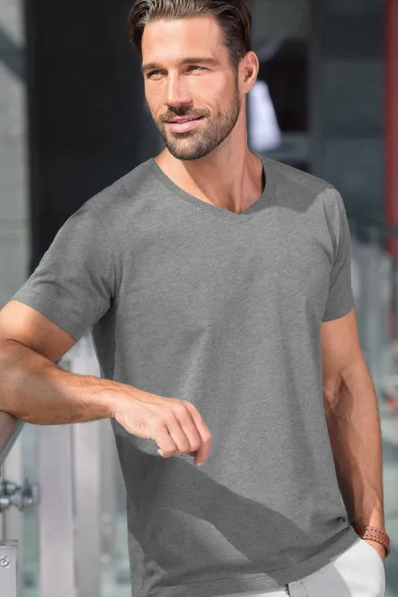 Tricou de bărbați strâns, marmură gri închis