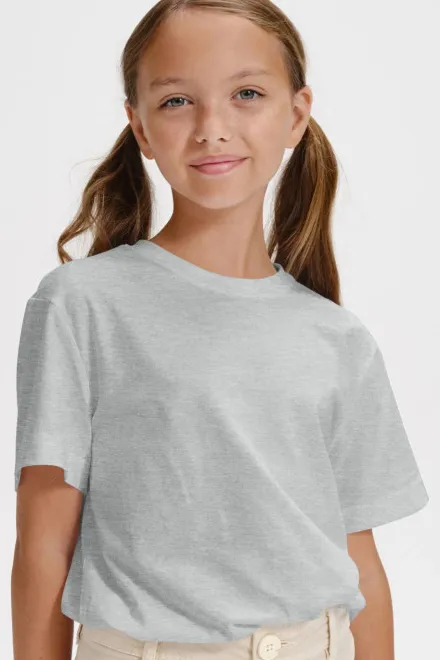 Tricou simplu pentru copii, marmură gri deschis