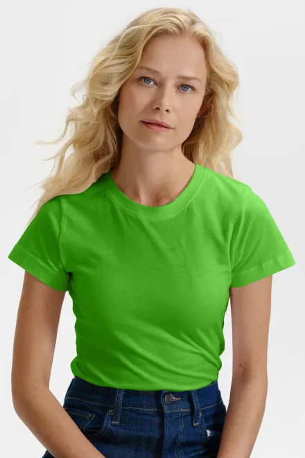 Tricou simplu pentru femei, măr verde
