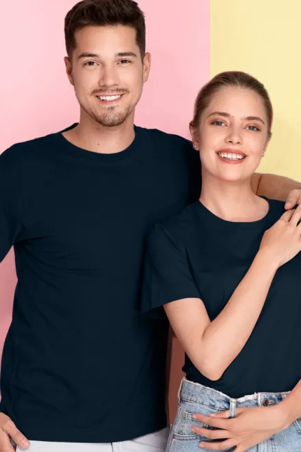 Tricou ușor cu mâneci scurte, albastru inchis