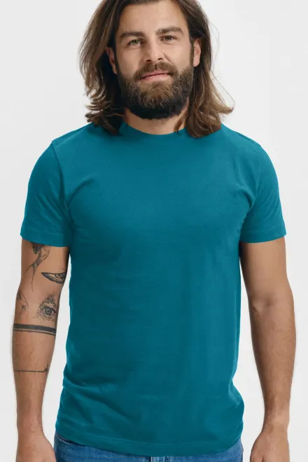 Uniseks T-shirt met een hoger gewicht, donkerturkoois