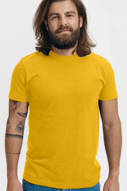 Uniseks T-shirt met een hoger gewicht, geel