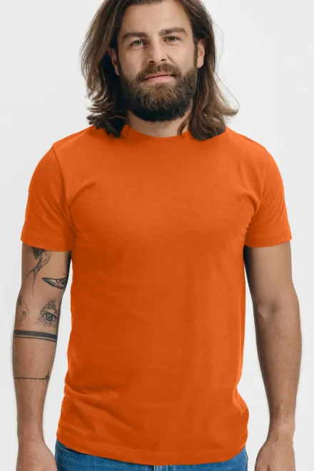 Uniseks T-shirt met een hoger gewicht, oranje