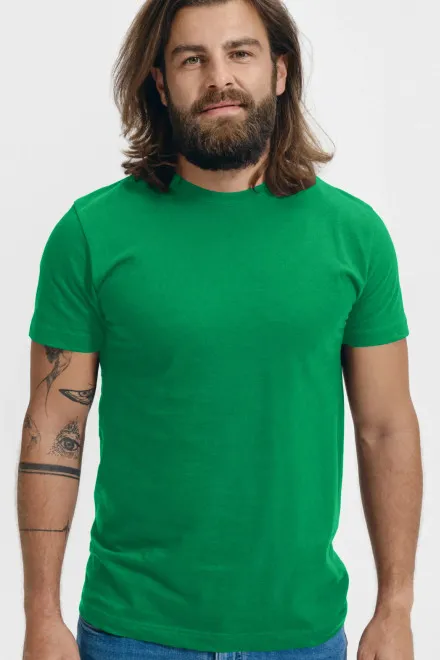 Unisex nagyobb súlyú póló, zöld fű