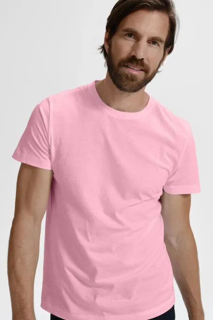 Vīriešu vienkāršais T-krekls, rozā