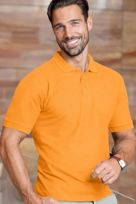 Zwaargewicht poloshirt voor heren, Mandarijn sinaasappel