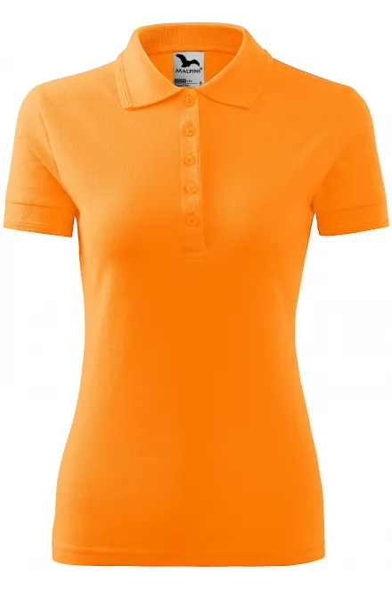 Moteriški elegantiški polo marškinėliai - mandarinas, S