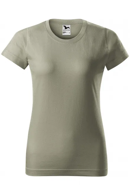 Naiste lihtne T-särk - särav khaki, XS