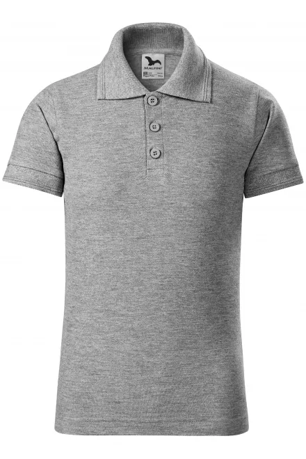 Polo-Shirt für Kinder - dunkelgrauer Marmor, 158 cm / 12 Jahre