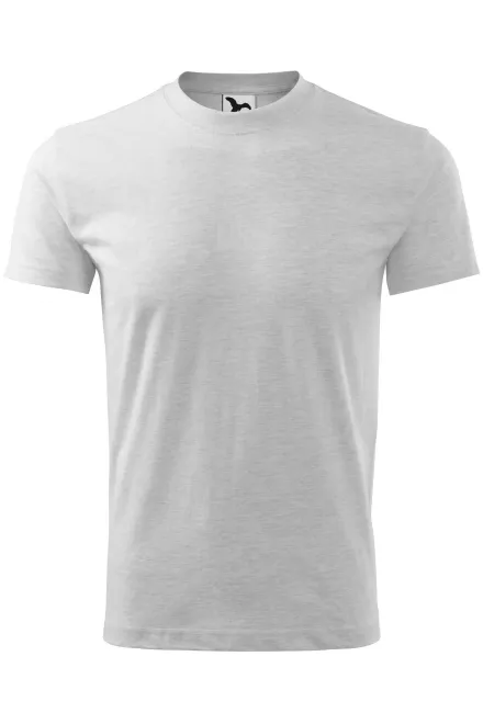 Schweres T-Shirt - hellgrauer Marmor, S