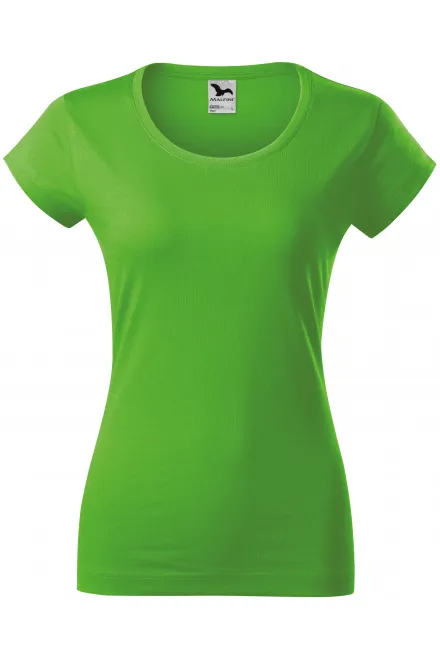 Slim Fit Damen T-Shirt mit rundem Halsausschnitt - Apfelgrün, XS