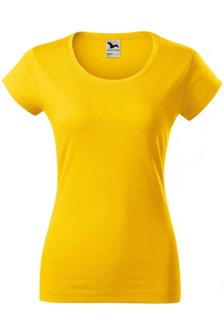 Slim Fit Damen T-Shirt mit rundem Halsausschnitt - gelb, XS