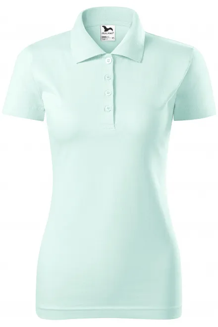 Slim Fit Poloshirt für Damen - eisgrün, XS