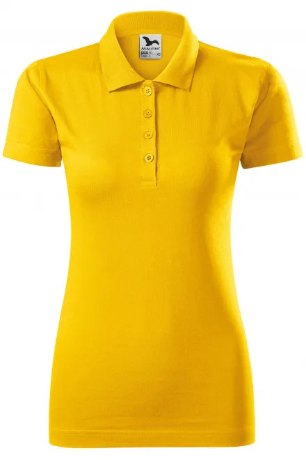 Slim Fit Poloshirt für Damen - gelb, XS