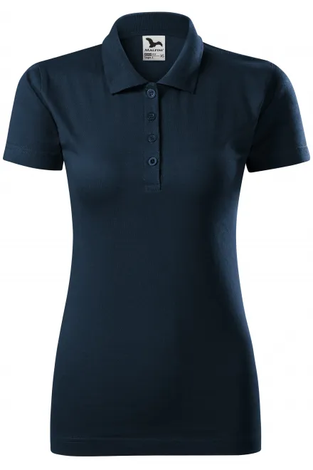 Slim Fit Poloshirt für Damen - dunkelblau, XS