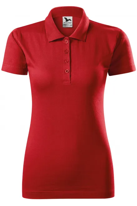 Slim Fit Poloshirt für Damen - rot, XS