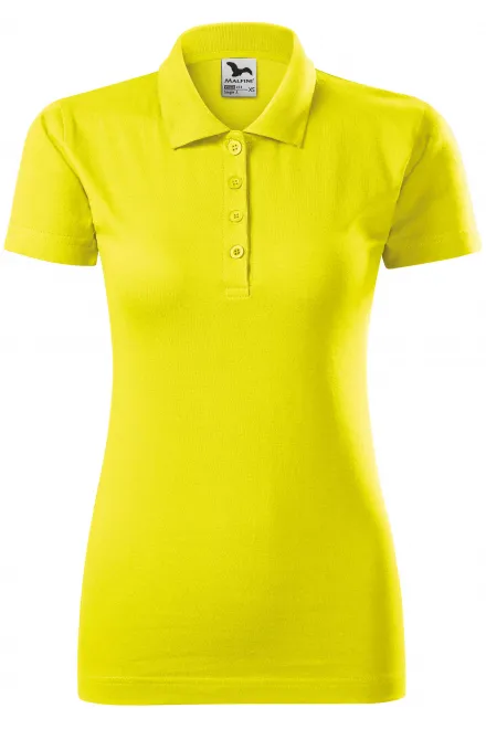 Slim Fit Poloshirt für Damen - zitronengelb, XS