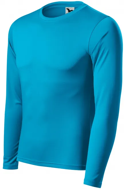 T-Shirt für den Sport mit langen Ärmeln, türkis