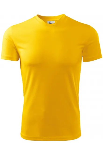 T-Shirt mit asymmetrischem Ausschnitt - gelb, S