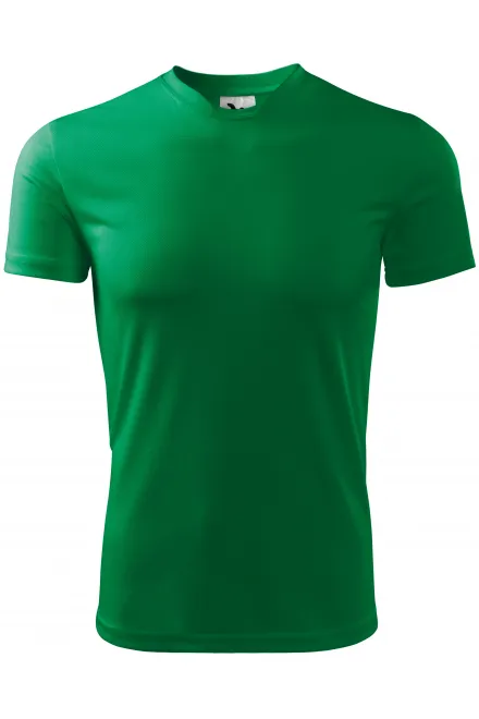 T-Shirt mit asymmetrischem Ausschnitt - Grasgrün, S