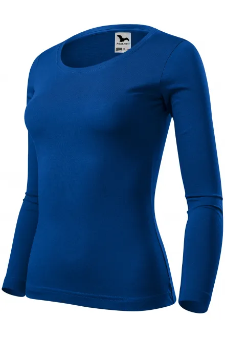 Women's T-shirt with long sleeves, royal blue